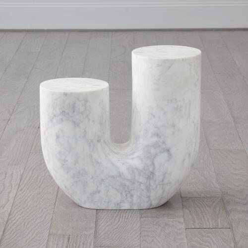 Marble Tube Table-White