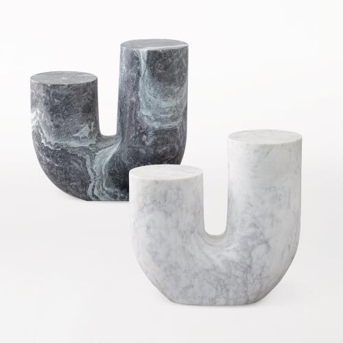 Marble Tube Table-Black