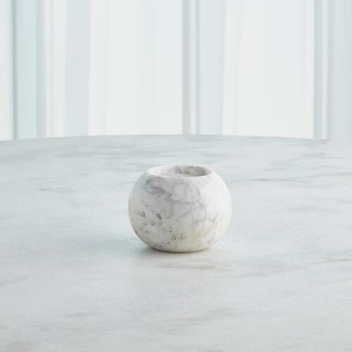 Globe Candle Holder-White