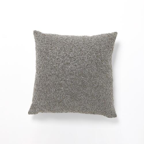 multi beaded pillow-indigo