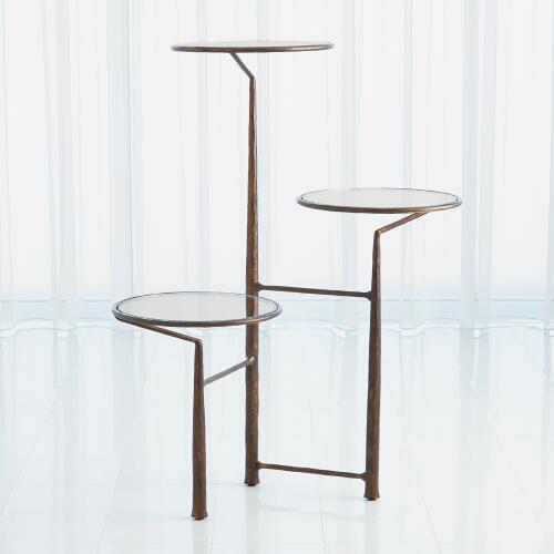 Unity Pedestal w/Glass-Bronze
