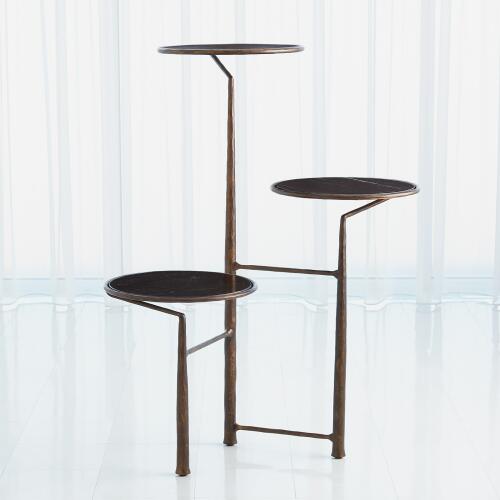 Unity Pedestal w/Black Marble-Bronze