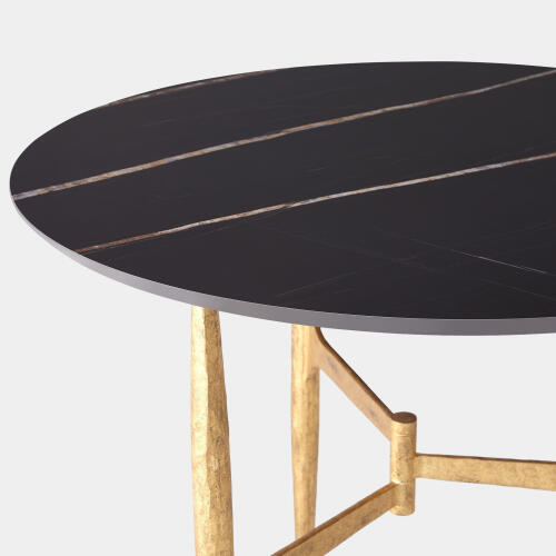 Radius Round Table-Gold/Noir Lux Top