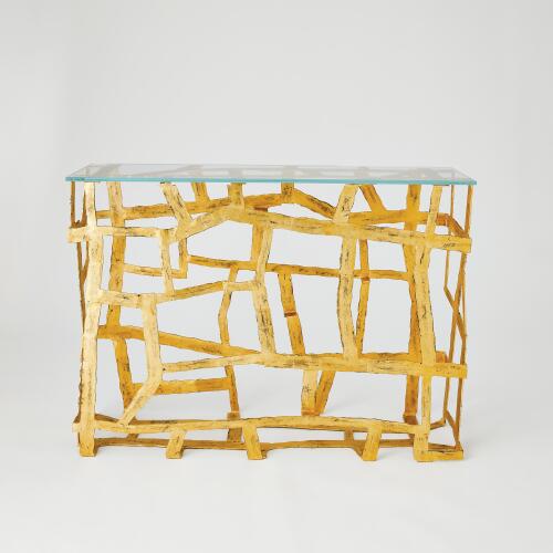Fragments Console-Gold Leaf