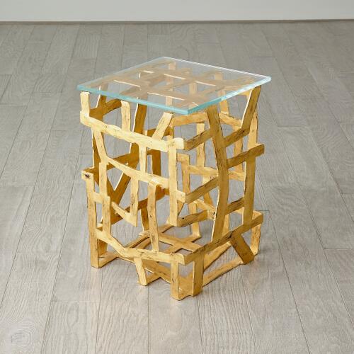 Fragments End Table-Gold Leaf