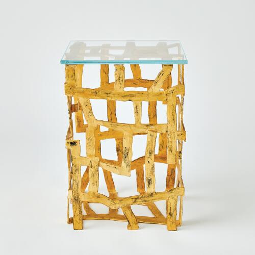 Fragments End Table-Gold Leaf