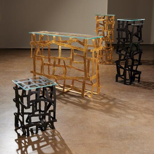 Fragments Pedestal-Gold Leaf