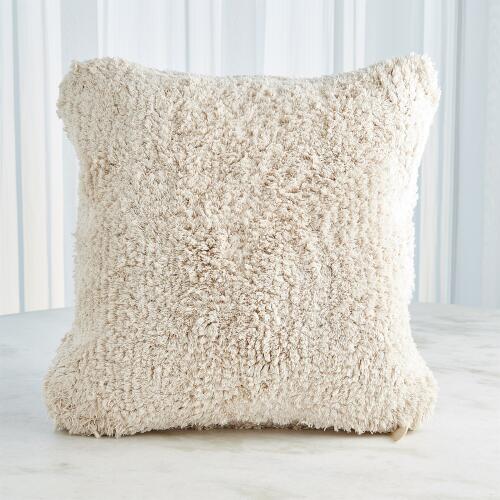 Cotton Woven Pillow-Ivory