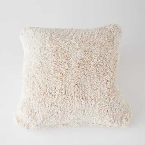 Cotton Woven Pillow-Ivory