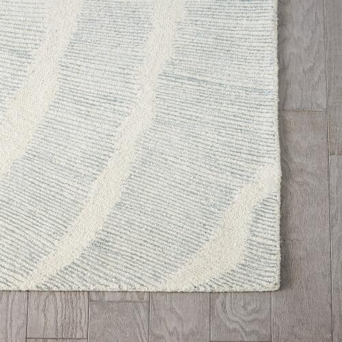 Burst Rug-Ivory/Blue