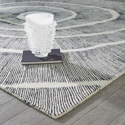 Burst Rug-Ivory/Black