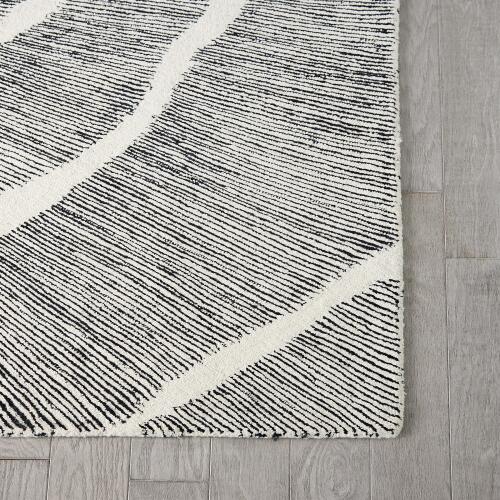 Burst Rug-Ivory/Black