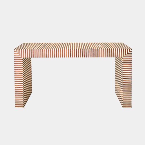 Sienna Writing Desk-Walnut/Bone