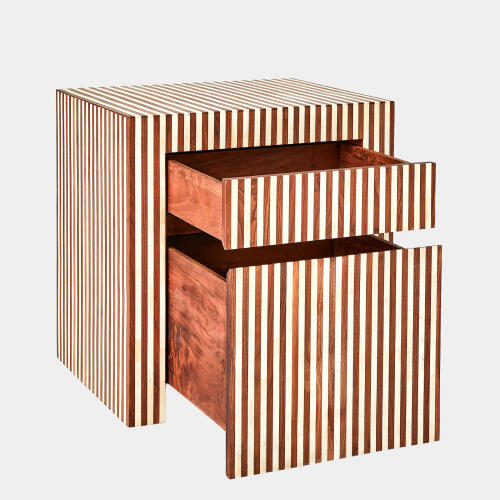 Sienna Filing Cabinet-Walnut/Bone