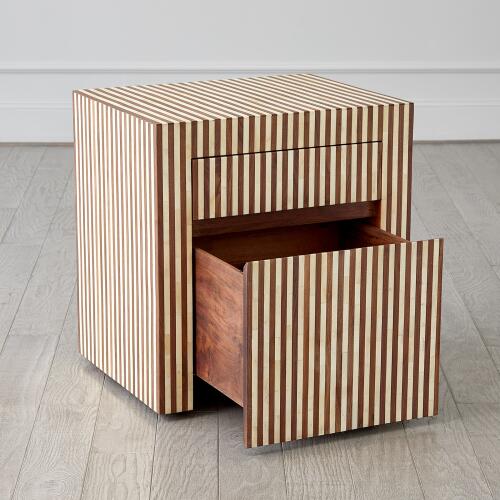 Sienna Filing Cabinet-Walnut/Bone