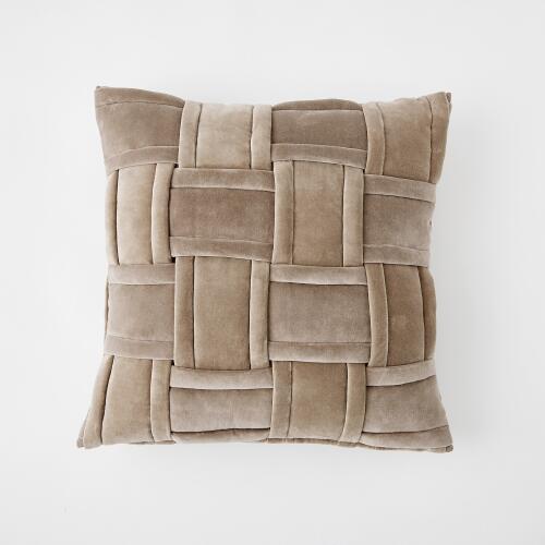 Woven Pillow-Taupe