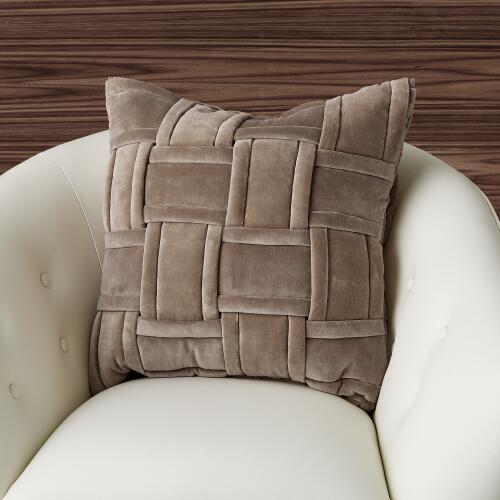Woven Pillow-Taupe