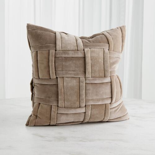 Woven Pillow-Taupe