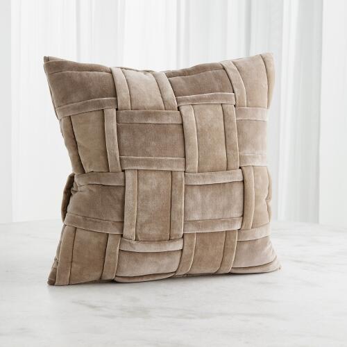 Woven Pillow-Taupe