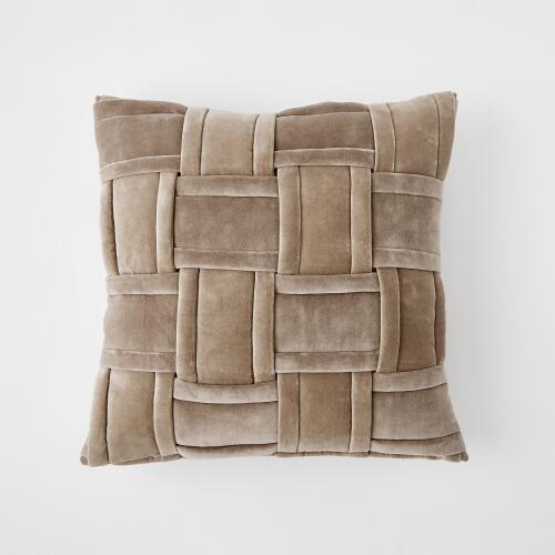 Woven Pillow-Taupe