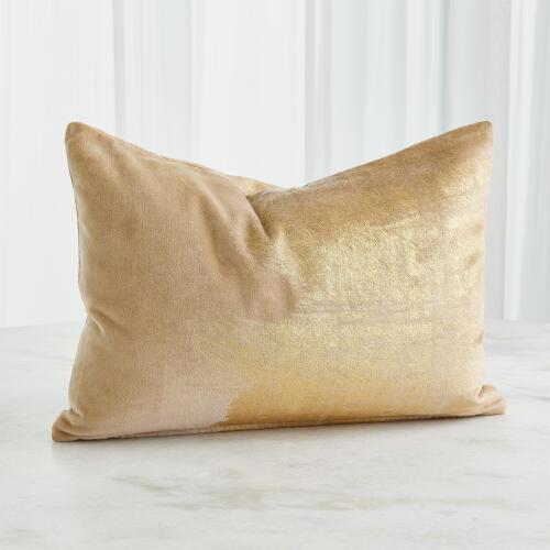 Thunder Lumbar Pillow-Gold Leaf