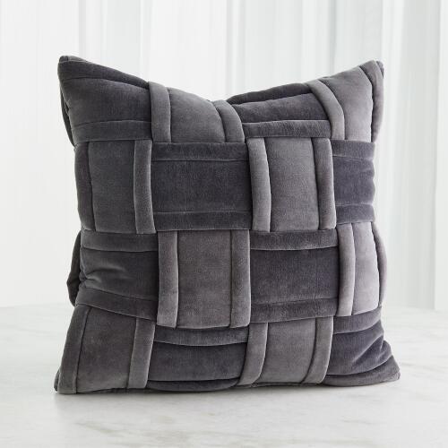 Woven Pillow-Grey