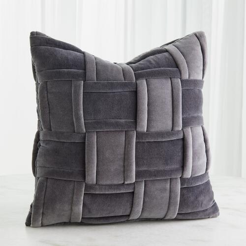 Woven Pillow-Grey