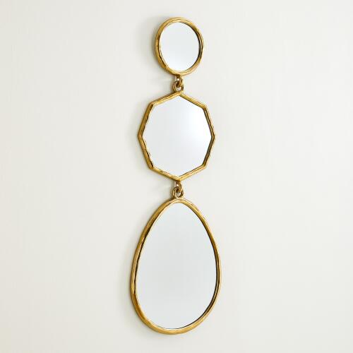 Cascade Mirror-B-Shiny Brass