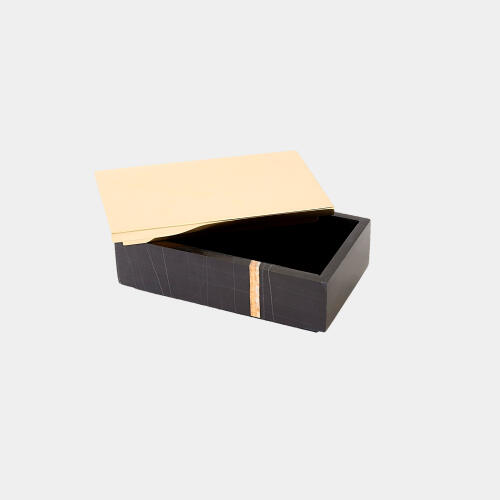 Cosmopolitan Rectangle Box-Brass/Black