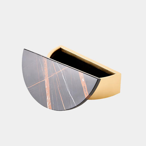 Cosmopolitan Crescent Box-Brass/Black
