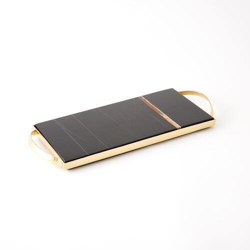 Cosmopolitan Crescent Box-Brass/Black