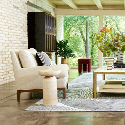 Tumble Accent Table-Travertine