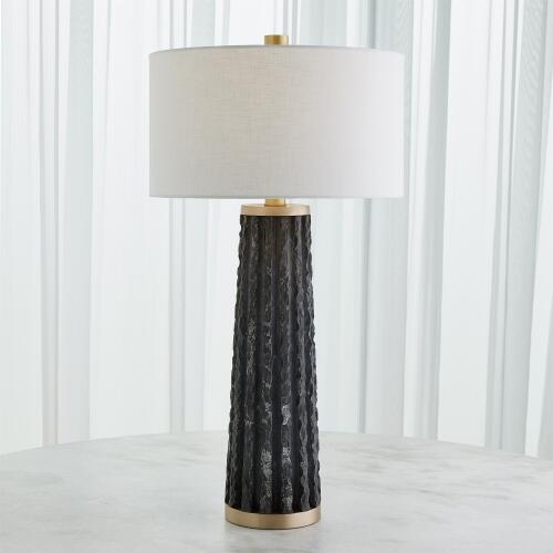 Quarry Table Lamp-Black Marble