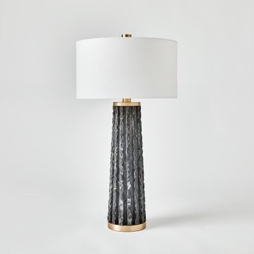 Quarry Table Lamp-Black Marble