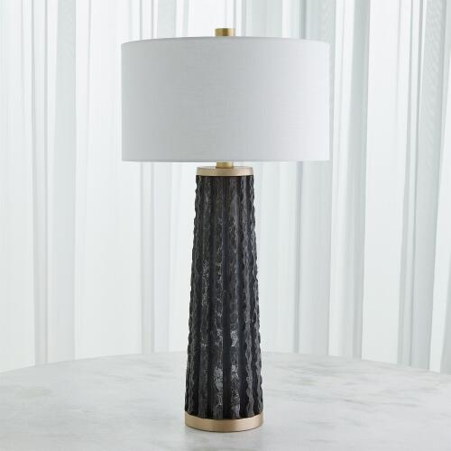 Quarry Table Lamp-Black Marble