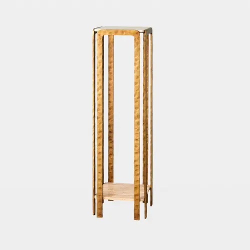 Kraft Pedestal-Light Bronze w/Travertine