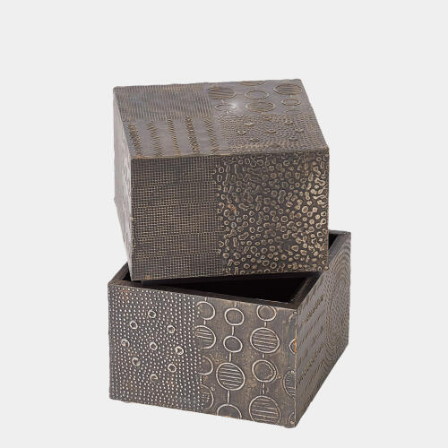 Navigator Square Box-Antique Gunmetal
