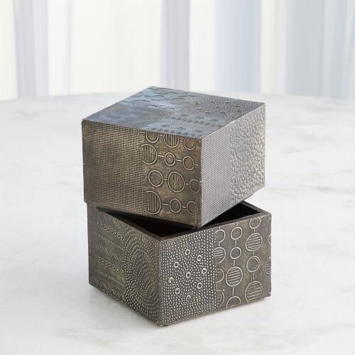 Navigator Square Box-Antique Gunmetal