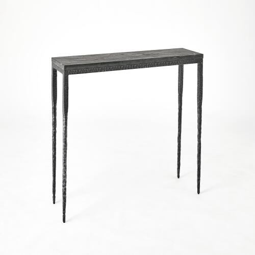 Forrester Console-Blackened/Flamed Marble