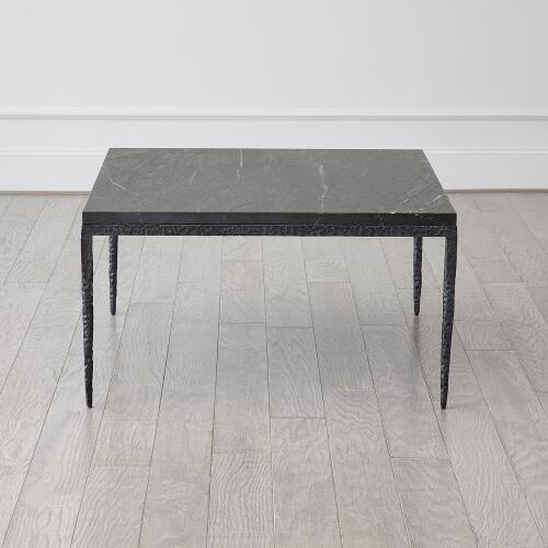 Forrester Cocktail Table-Blackened/Flamed Marble