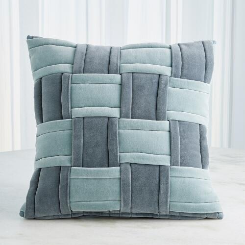 Woven Pillow-Bluish Grey