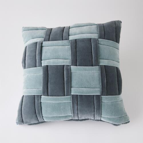 woven pillow-bluish grey