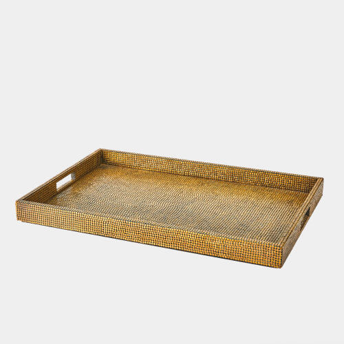 lames tray-aged brass