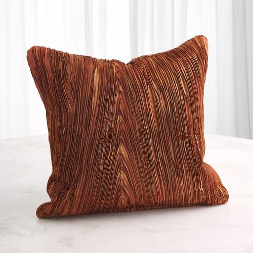 Ribbon Pillow-Rust