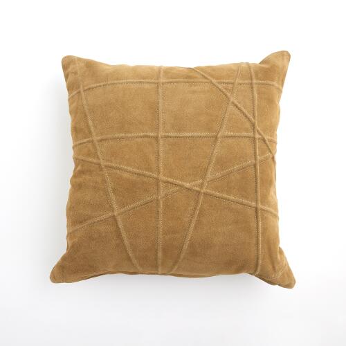 Crossroads Suede Pillow-Camel