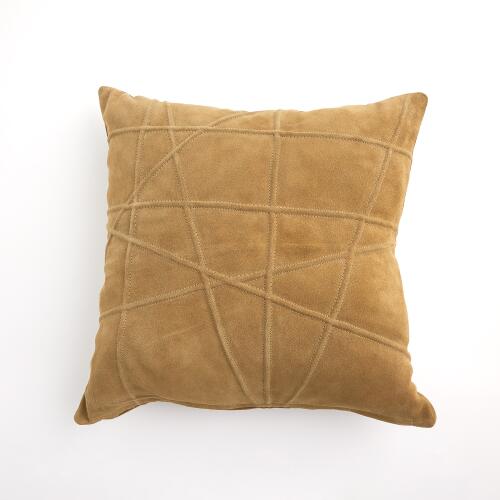 Crossroads Suede Pillow-Camel