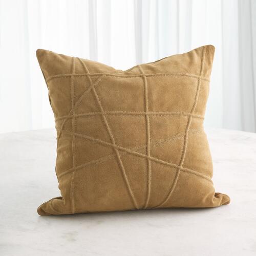 Crossroads Suede Pillow-Camel