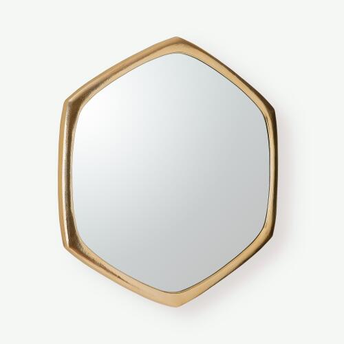 Hexagon Mirror-Gold