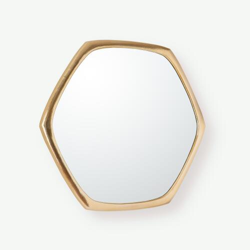 Hexagon Mirror-Gold