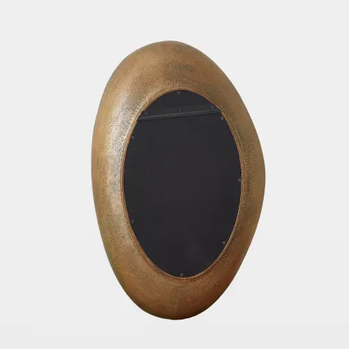 Saturn Mirror-Antique Gold-Med
